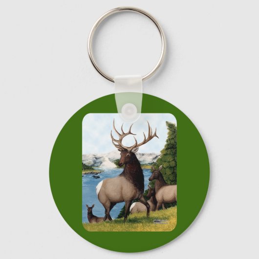 Elk Wapiti Sleutelhanger (Voorkant)