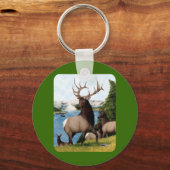 Elk Wapiti Sleutelhanger (Voorkant)
