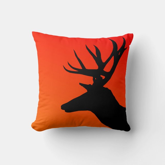 Elk Wild Animal Silhouette Design Kussen (Voorkant)