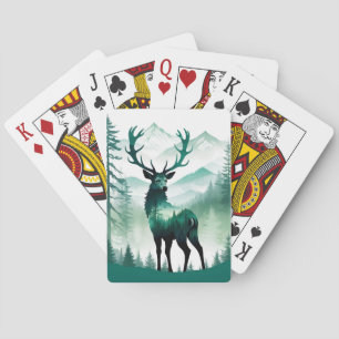 Elk Wildlife Animal Natuur Milieu Forest Art Pokerkaarten