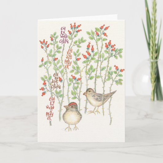 Elk Word Notecard Feestdagen Kaart (Voorkant)