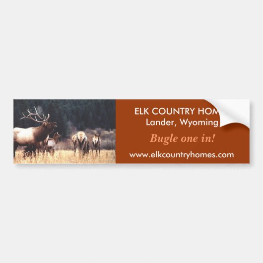 Elk, www.elkcountryhomes.com, ELK ... - Gepersonal Bumpersticker (Voorkant)
