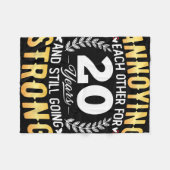 Elkaar 20 jaar irriteren - 20e bruiloft fleece deken (Voorkant (Horizontaal))