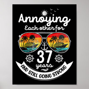 Elkaar irriteren 37 jaar 37ste huwelijksverjaardag poster