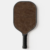 Elke 1 of 3 Letter Monogram bruin leder Kijk Pickleball Paddle (Achterkant)