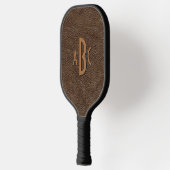 Elke 1 of 3 Letter Monogram bruin leder Kijk Pickleball Paddle (Links)