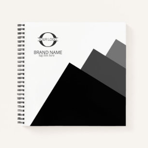 Elke 3 kleuren geometrisch met logo zwart op wit I Notitieboek