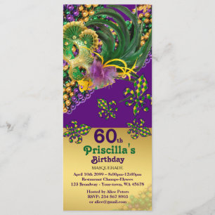 elke 60e leeftijd, Uitnodigingskaartje Birthday Wo Kaart