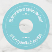 Elke aangepaste kleur bruiloft wijnglaslabel (Achterkant)