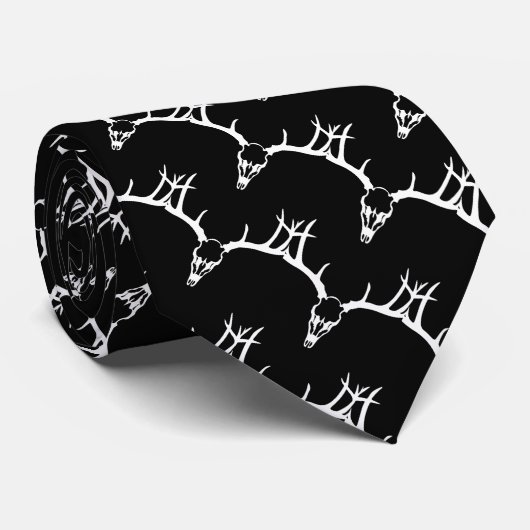 Elke aangepaste  kleur Moose Skull met Antlers Stropdas (Opgerold)