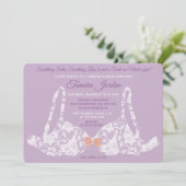 Elke achtergrondkleur lingerie uitnodiging (Staand voorkant)