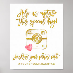 Elke achtergrondkleur sociale media-hashtag poster