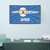 Elke Age Blue Baseball Birthday Banner (Beurs)