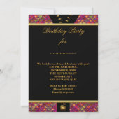 Elke Age Fabulous Sequins Pink Gold Black Birthday Kaart (Achterkant)