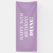 Elke Age Lavender Paars Happy Birthday Banner (Verticaal)