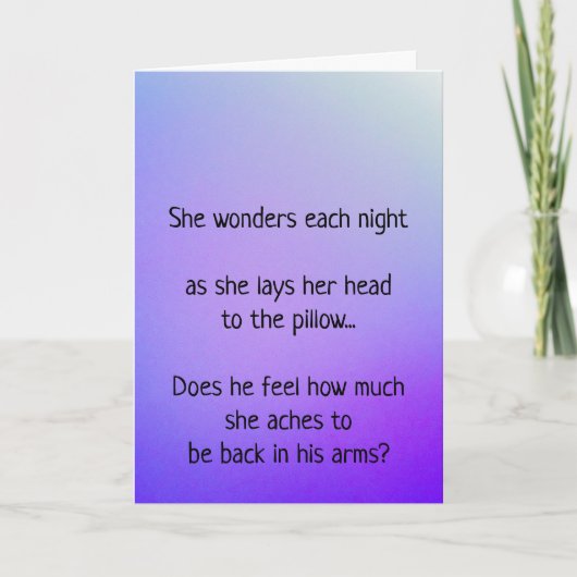 Elke avond en elke avond ontbreekt u feestdagen kaart (Voorkant)