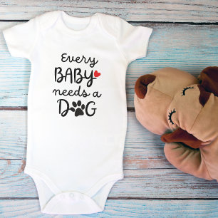 Elke Baby heeft een hond Schattigee dierenliefhebb Romper