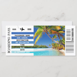 ELKE bestemming DIY foto boarding pass uitje Kaart