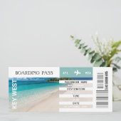 ELKE bestemming vliegtuig boarding pass weekend Kaart (Staand voorkant)