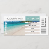 ELKE bestemming vliegtuig boarding pass weekend Kaart (Voorkant)