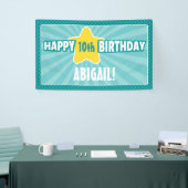 Elke Blauwgroen Aqua Blue Birthday Banner van de A (Beurs)