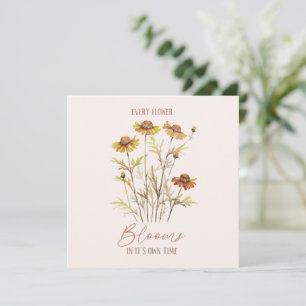 Elke bloem bloeit in zijn eigen tijd - rustieke bl