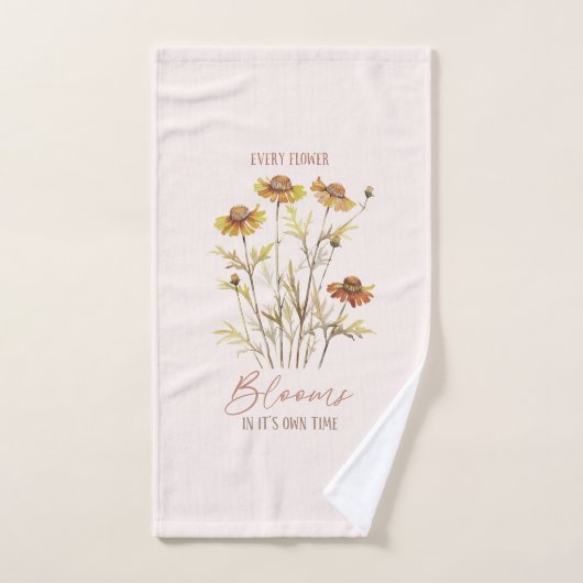 Elke bloem bloeit in zijn eigen tijd - rustieke bl bad handdoek (Handdoek)