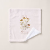 Elke bloem bloeit in zijn eigen tijd - rustieke bl bad handdoek (Wasdoekje)