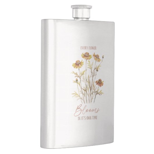 Elke bloem bloeit in zijn eigen tijd - rustieke bl flacon (Rechts)