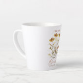 Elke bloem bloeit in zijn eigen tijd - rustieke bl latte mok (Linkerhoek)