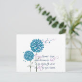 Elke bloem die ooit bloeide... briefkaart (Staand voorkant)