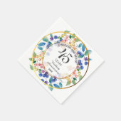 Elke bruiloft (45) Jubileum gouden Lijst bessen Servet (Hoek)