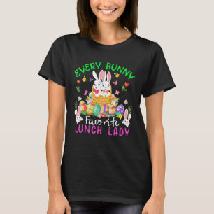 Elke bunny Favoriete Lunch Lady Twee Bunnies met E T-shirt