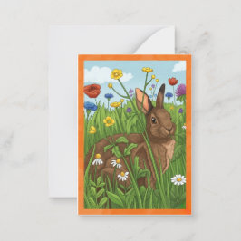 Elke Bunny Houdt van Bloemen Notitiekaartje