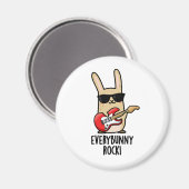 Elke Bunny Rock Funny Animal Rabbit Pun Magneet (Voorkant / Achterkant)