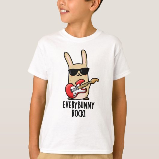 Elke Bunny Rock Funny Animal Rabbit Pun T-shirt (Voorkant)