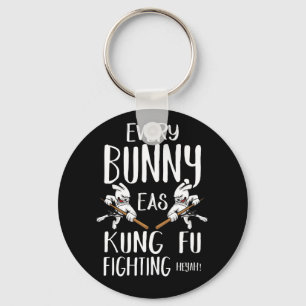 Elke Bunny was Kung Fu die Bunny Rabbit bestrijden Sleutelhanger