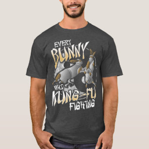 Elke Bunny was Kung Fu die tegen grappige Chinese T-shirt
