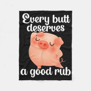 Elke Butt verdient een goed wrijf Fleece Deken