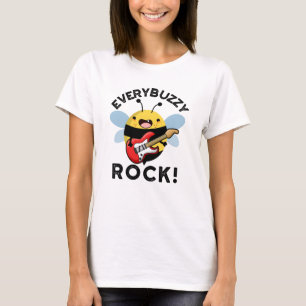 Elke Buzzy Rock Funny Music Bee Pun T-shirt