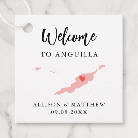 Elke Colour Anguilla Weddenschap Welkomsttas Bedankjes Labels (Voorkant)