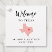 Elke Colour Texas Weduwwelkomsttas Bedankjes Labels (Voorkant)