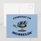 Elke dag ben ik Musselin. Briefkaart (Voorkant / Achterkant)