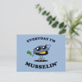 Elke dag ben ik Musselin. Briefkaart (Staand voorkant)