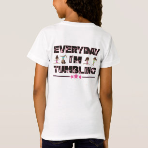 Elke dag ben ik Tumbling Bruine Meisjes Fun Kinder T-shirt