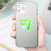 Elke dag Celerybrate - Punny Garden Sticker (Telefoon)