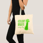 Elke dag Celerybrate - selaarspun Tote Bag (Voorkant (product))