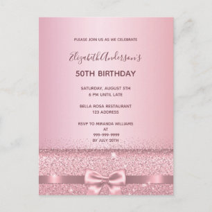 Elke dag dat je jarig bent roos gouduitnodiging briefkaart