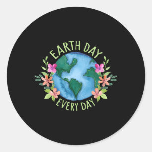 Elke dag de planeet redden Moeder Eh Milieu Ronde Sticker