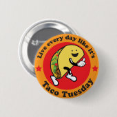 Elke dag dinsdag ronde button 5,7 cm (Voorkant /achterkant)